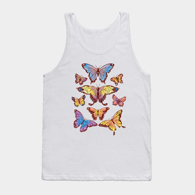 Butterflies - Beauty Caterpillars Colors Gift Tank Top by eduely